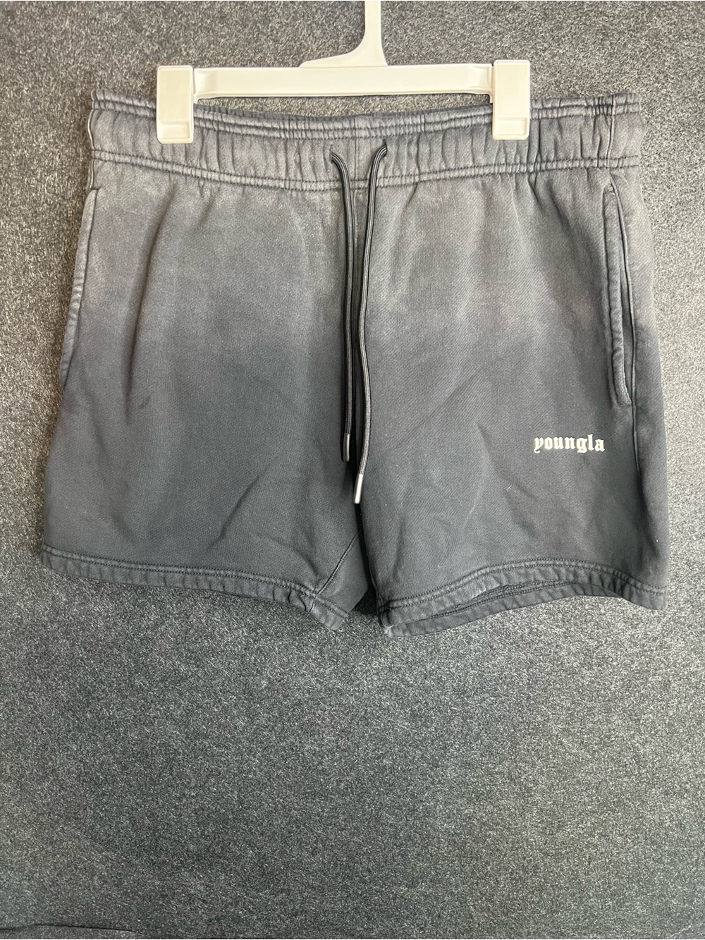 Young LA French Terry Gray Gym Sweat Shorts Mens Size XL Athletic Fit Bodybuild